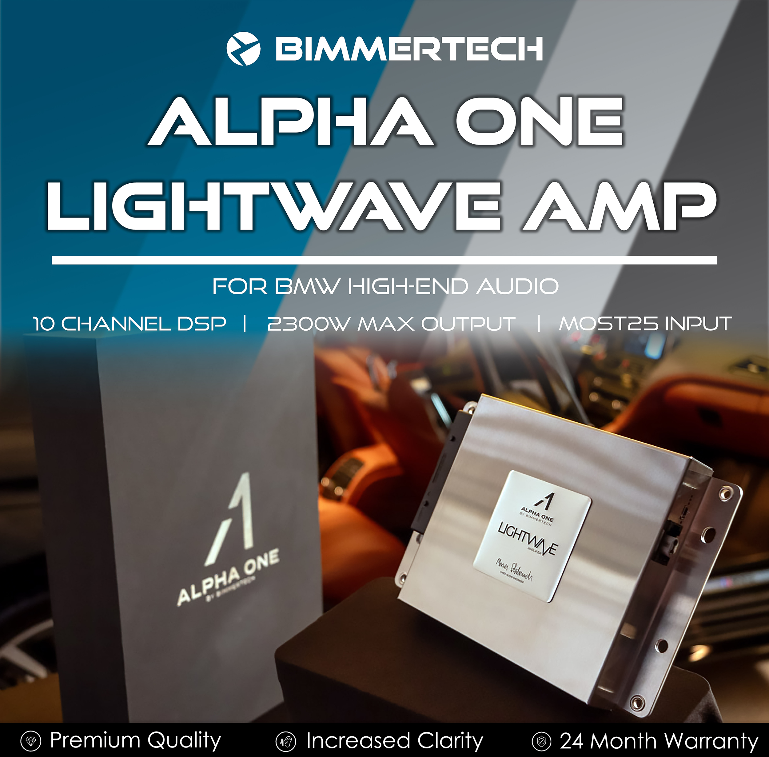 Bimmertech Alpha One Lightwave DSP Amplifier for BMW Premium Audio