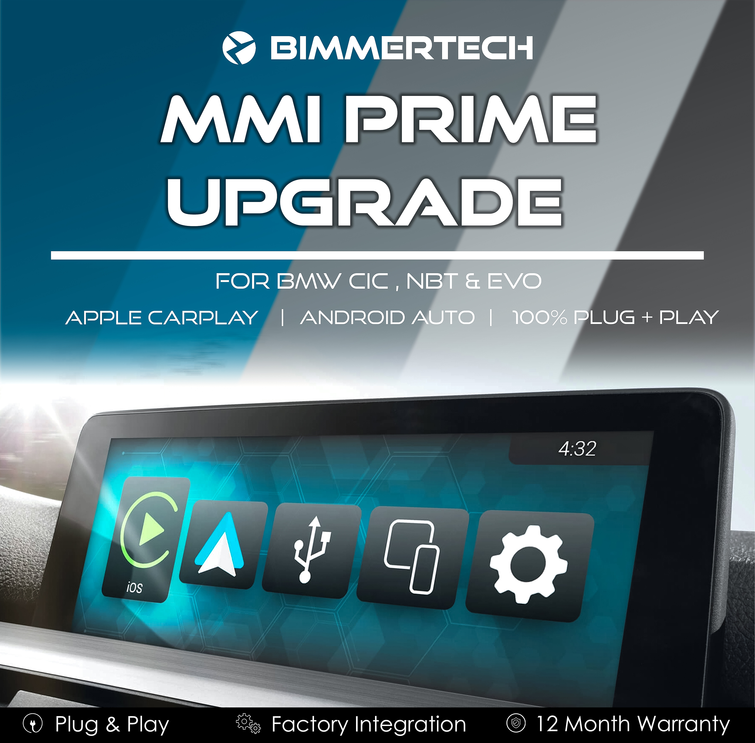 Bimmertech MMI Prime - Wireless Apple CarPlay & Android Auto for BMW