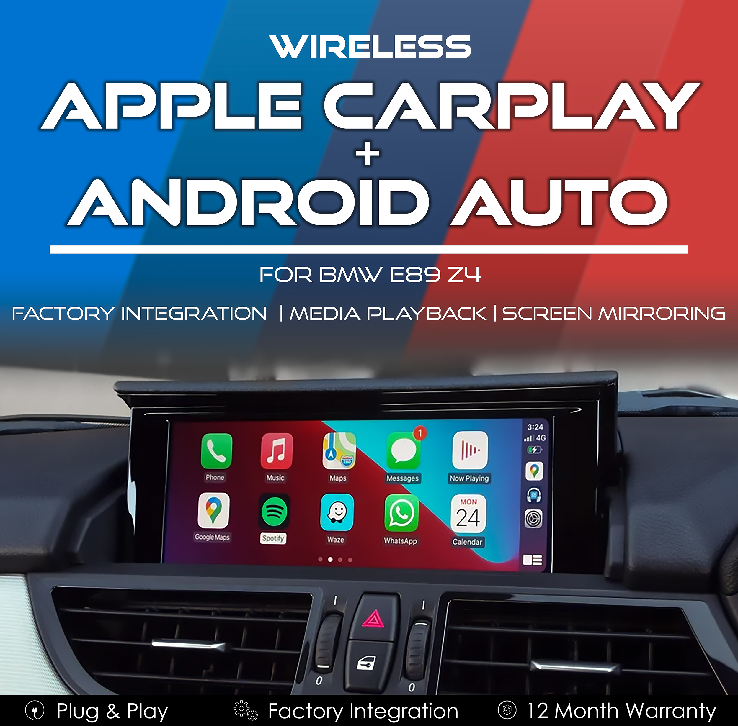 Wireless Apple CarPlay & Android Auto Integration for BMW E89 Z4