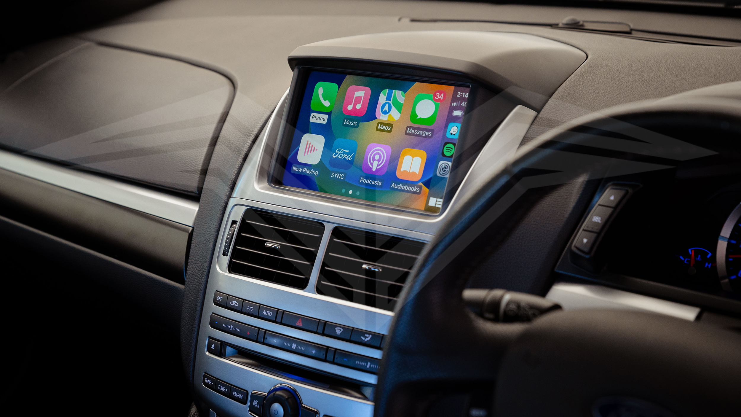 Wireless Apple CarPlay Android Auto Integration for Ford FG-X Falcon with Sync 2.0