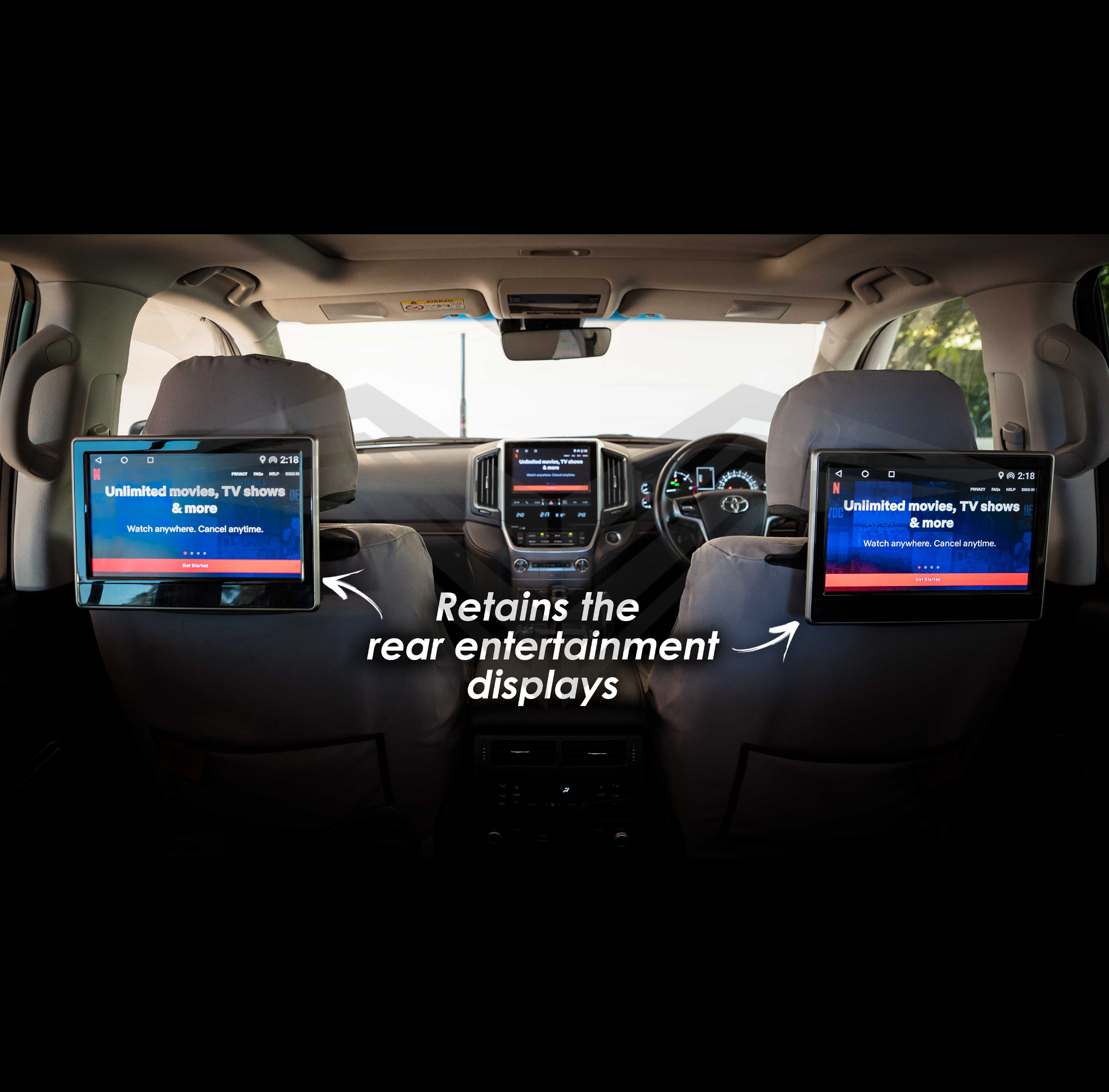 Android Multimedia Interface with Apple CarPlay & Android Auto for Toyota LC200 Landcruiser VX & Sahara 16-21