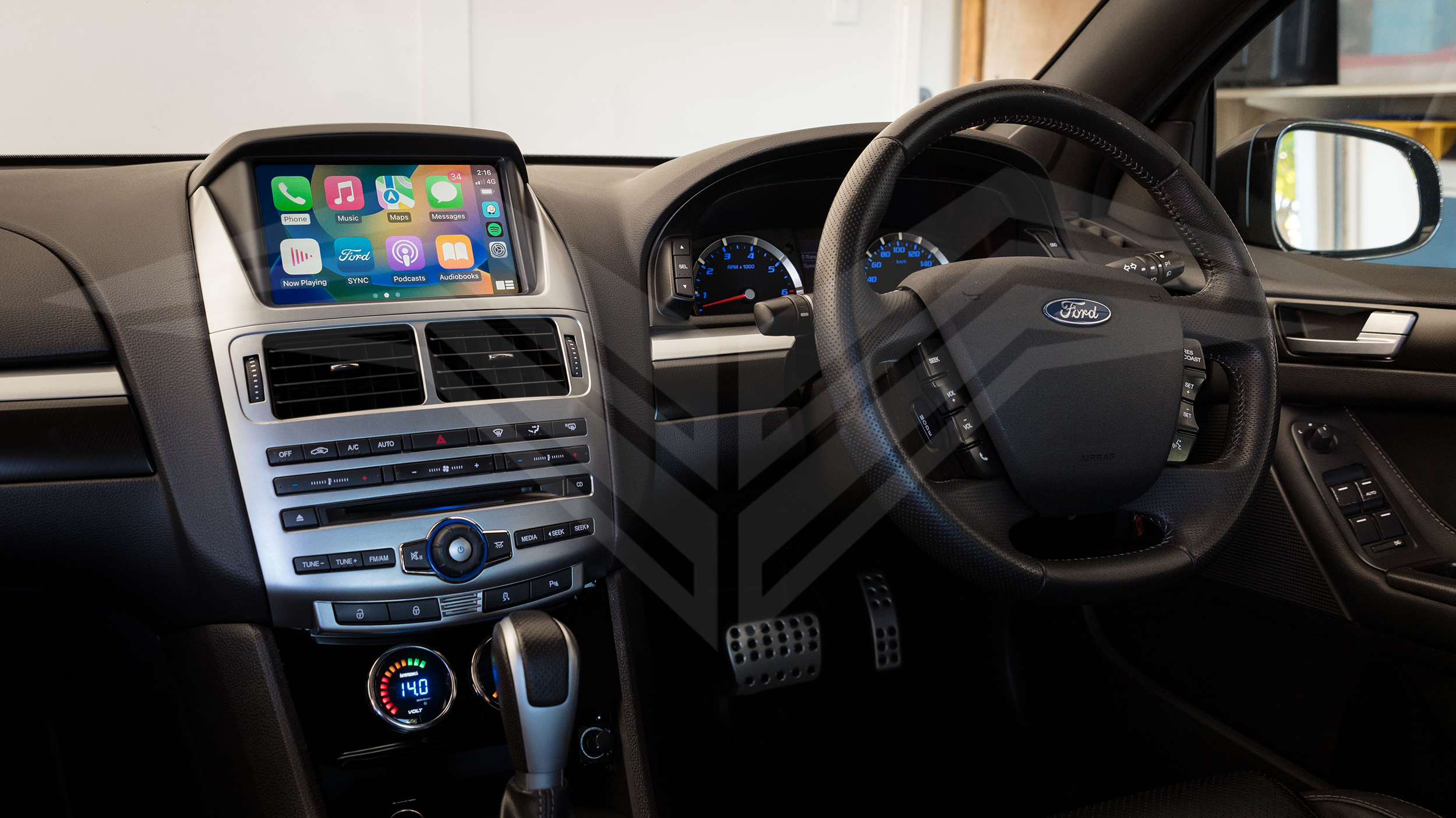 Wireless Apple CarPlay Android Auto Integration for Ford FG-X Falcon with Sync 2.0