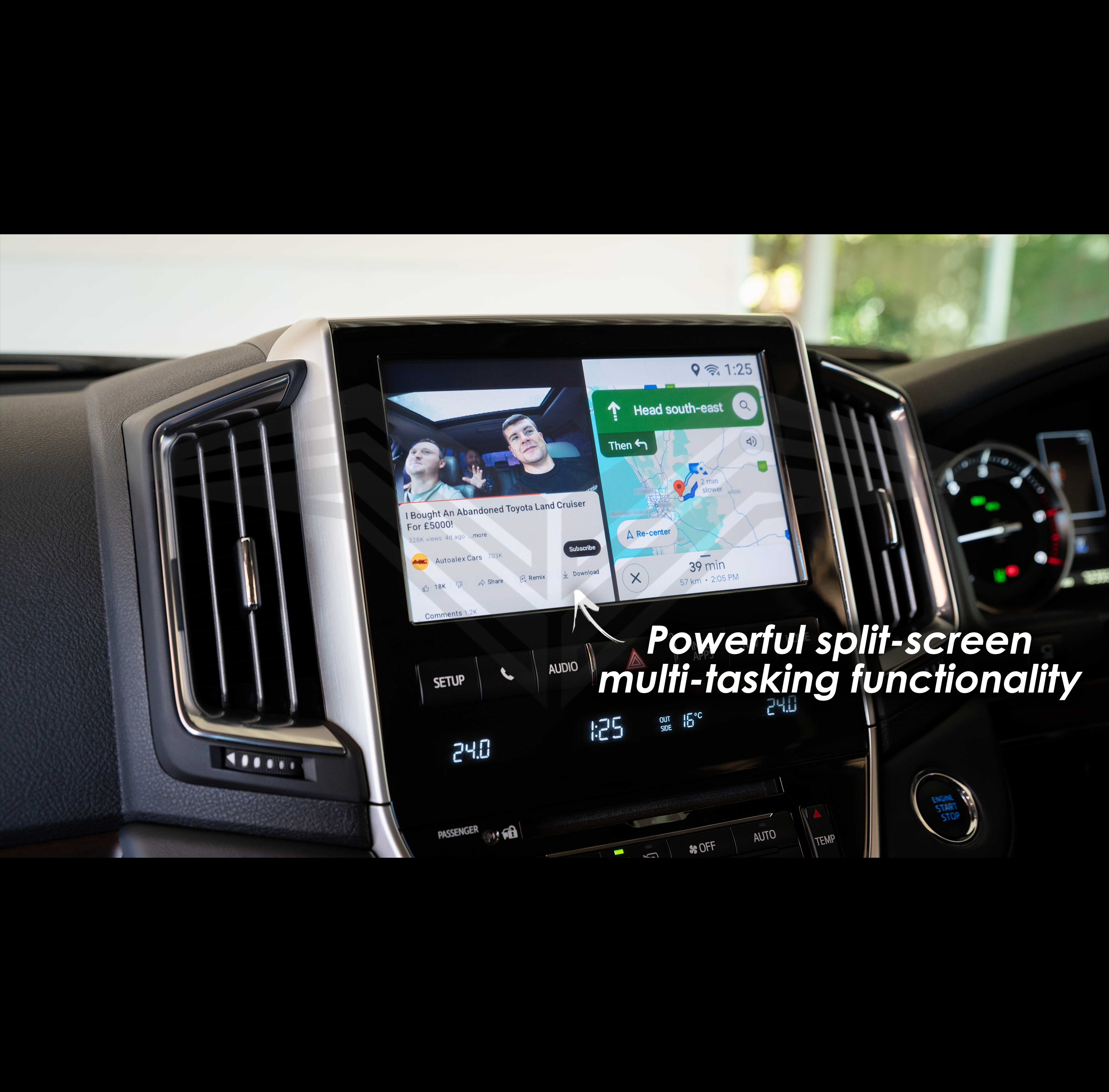 Android Multimedia Interface with Apple CarPlay & Android Auto for Toyota LC200 Landcruiser VX & Sahara 16-21