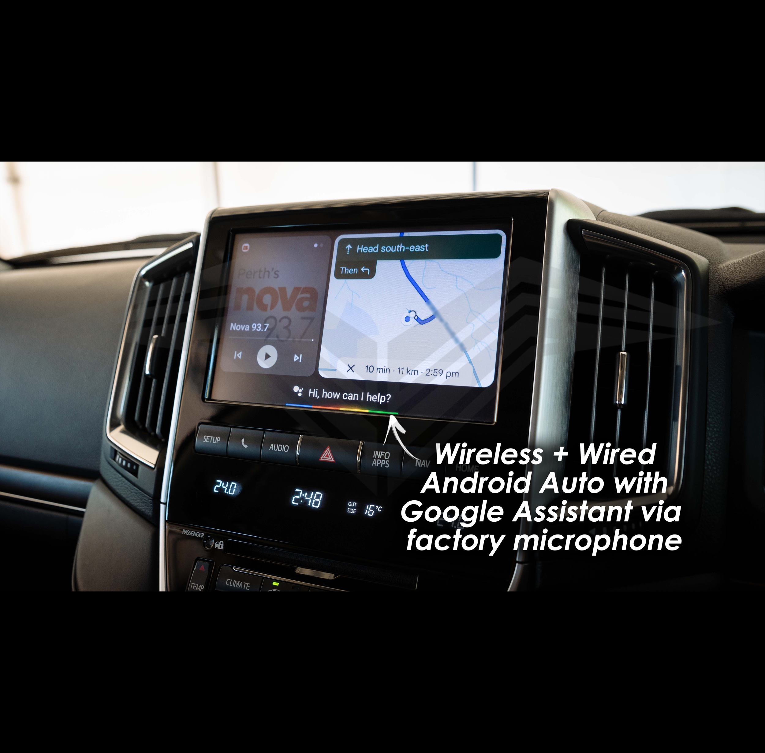 Android Multimedia Interface with Apple CarPlay & Android Auto for Toyota LC200 Landcruiser VX & Sahara 16-21