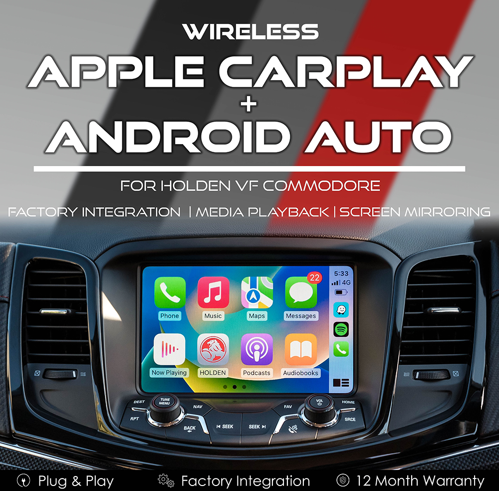 Holden VF MyLink Commodore Wireless Apple CarPlay & Android Auto Integration