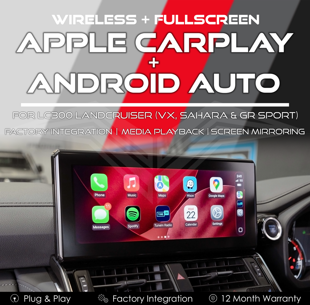 Wireless + Fullscreen Apple CarPlay & Android Auto Conversion for Toyo